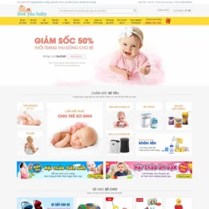 Website bán sản phẩm mẹ và bé