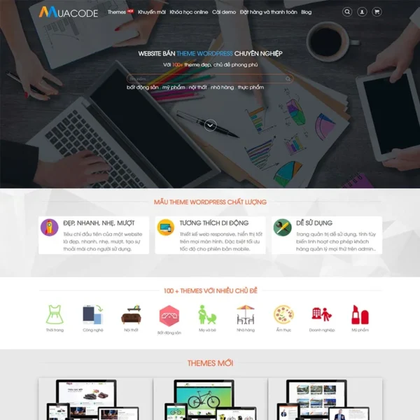 Website mua bán theme