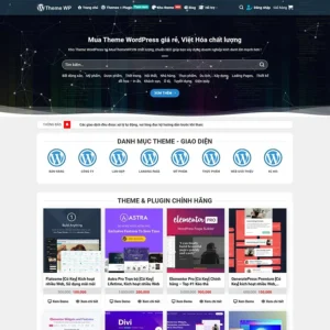 Website web mua bán theme, plugin 02