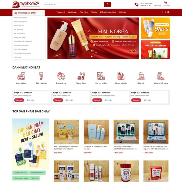 Website mỹ phẩm 23