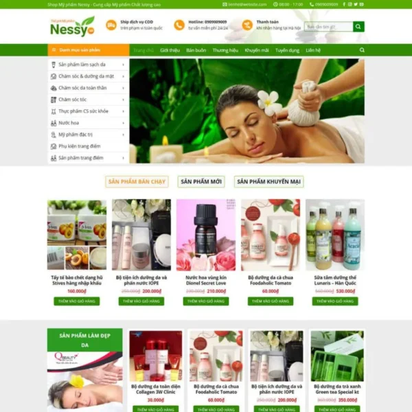 Website Shop mỹ phẩm 03
