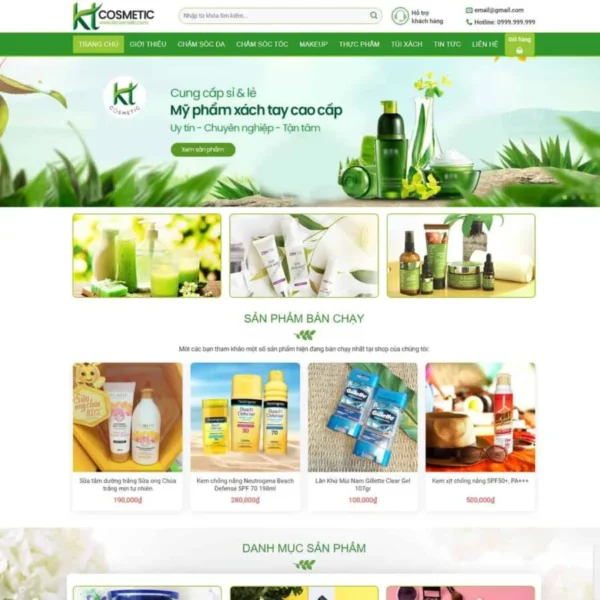 Website Shop mỹ phẩm 06