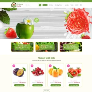 Website bán trái cây, hoa quả nông sản