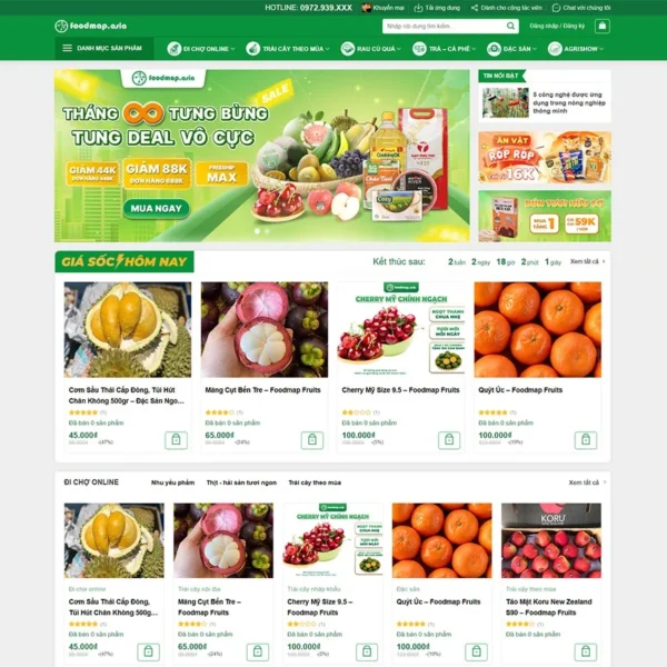 Website nông sản 06
