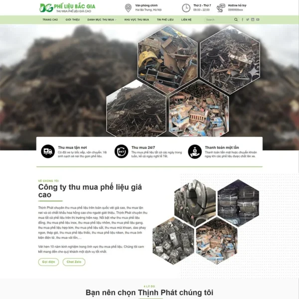 Website thu mua đồng nát, phế liệu 02
