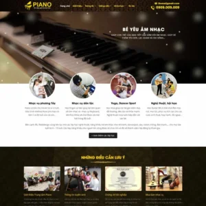 Websiteđào tạo, khóa học piano, nhạc cụ