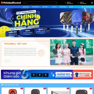 Website bán vợt, phụ kiện pickleball