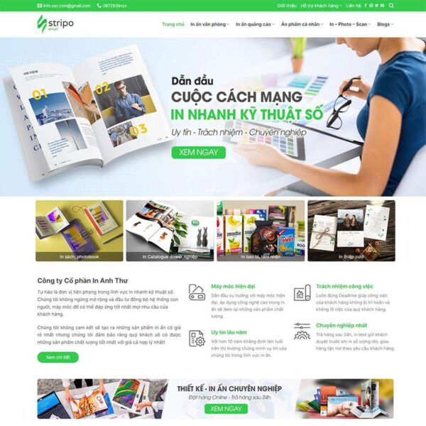 Website dịch vụ in ấn, thiết kế 04