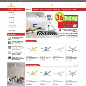 Website bán quạt trần
