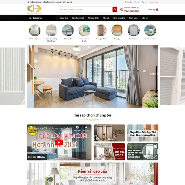 Website bán rèm cửa 03