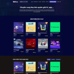 Website bán tài khoản Premium, key bản quyền