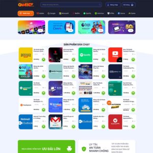 Website bán tài khoản Premium, key bản quyền 02
