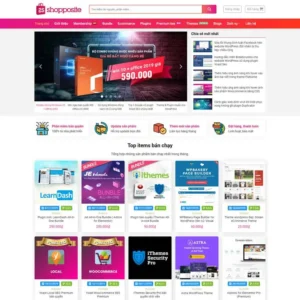 Website Shop bán tài nguyên, sản phẩm số, mã nguồn
