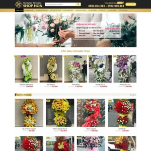 Website cửa hàng bán hoa 04