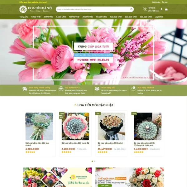 Website hàng bán hoa 06