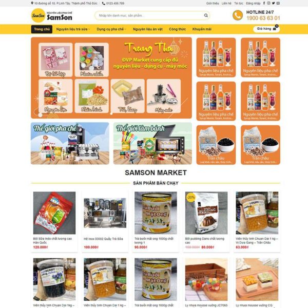 Website bán nguyên liệu trà sữa 02