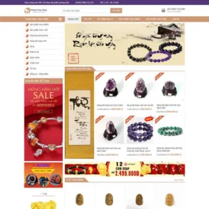 Website Shop vòng tay, đá phong thủy