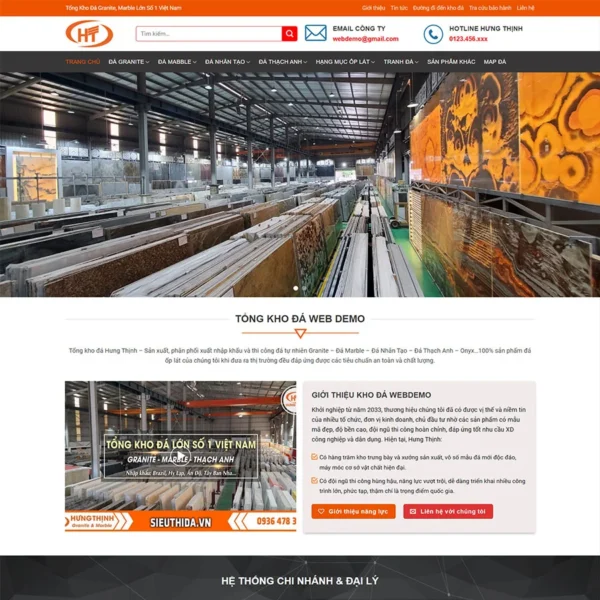 Website tổng kho đá, siêu thị đá