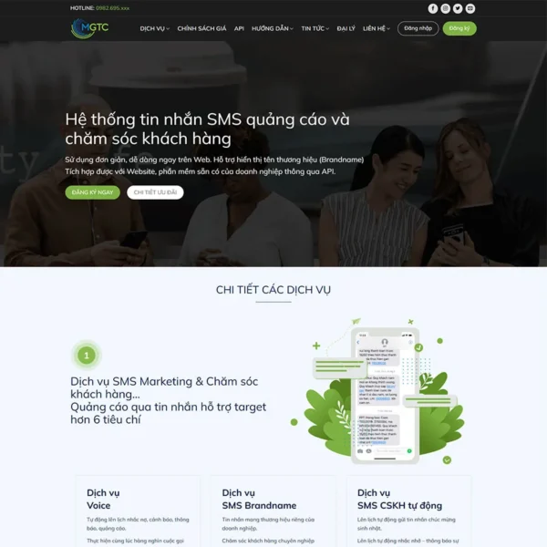 Website tổng đài tin nhắn SMS
