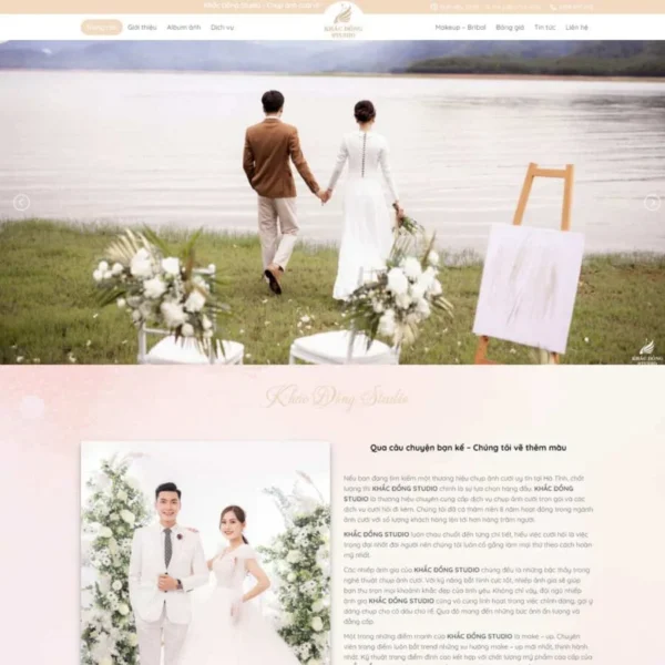 Website dịch vụ studio, chụp ảnh cưới 01