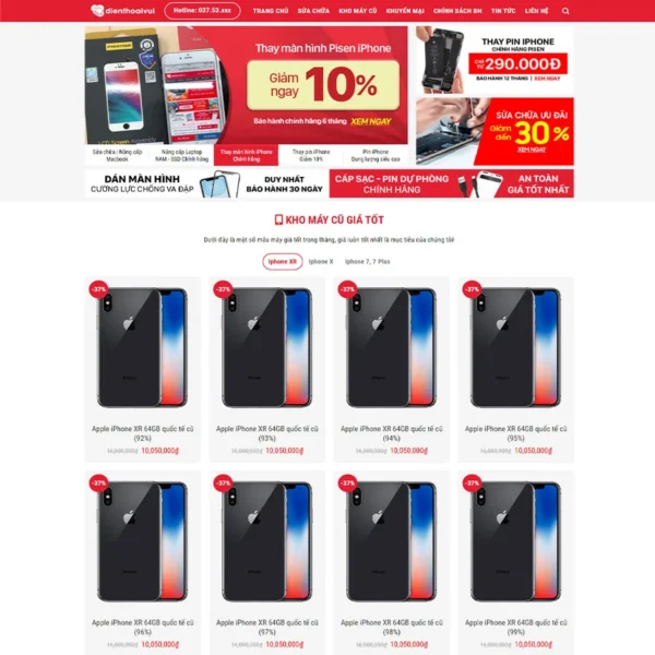 Website sửa chữa điện thoại 03