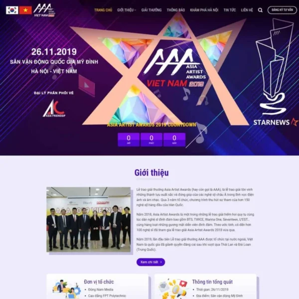 Website công ty tổ chức sự kiện