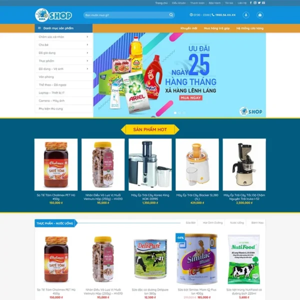 Website bán tạp hóa 03