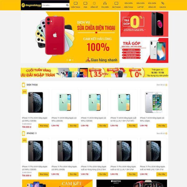 Website thế giới di động