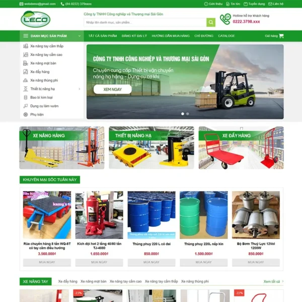 Website thiết bị vận chuyển nâng hạ hàng