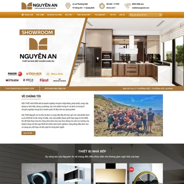 Website thiết bị nhà bếp