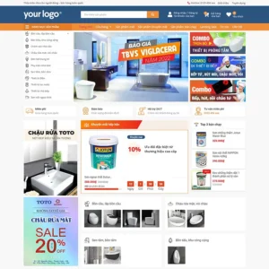 Website Elementor bán thiết bị vệ sinh
