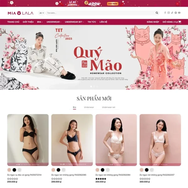 Website thời trang nội y 02