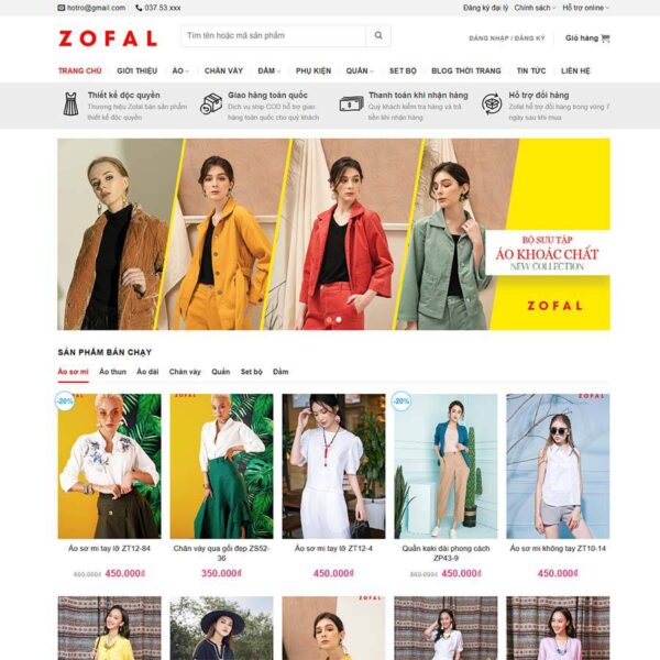 Website cửa hàng thời trang 07