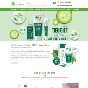 Website Mỹ phẩm, trị mụn