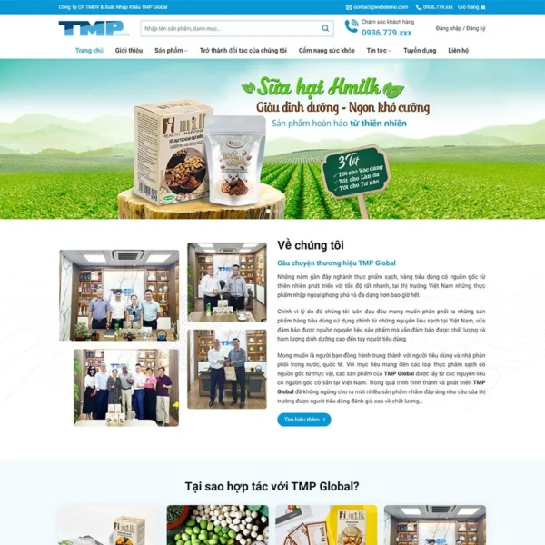 Website thực phẩm sạch 02