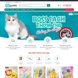 Website bán đồ chơi, thực phẩm thú cưng 02