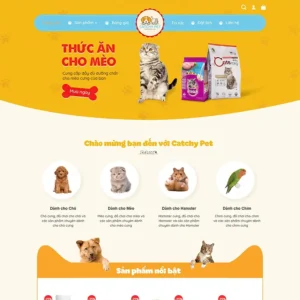 Website bán đồ chơi, thực phẩm thú cưng 03
