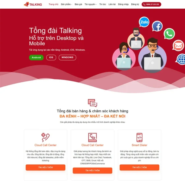 Website tổng đài Call Center