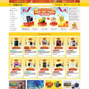 Website bán điện thoại, phụ kiện giống TopZone