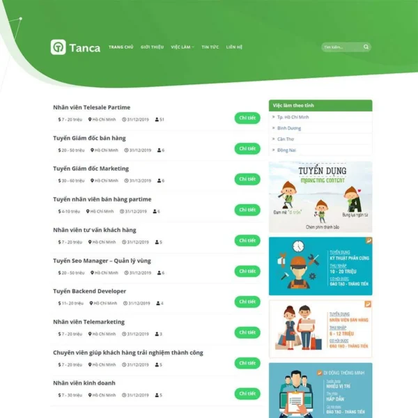 Website tuyển dụng, việc làm 01