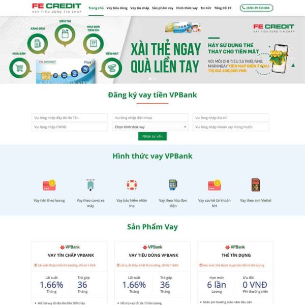 Website vay vốn, tài chính 02