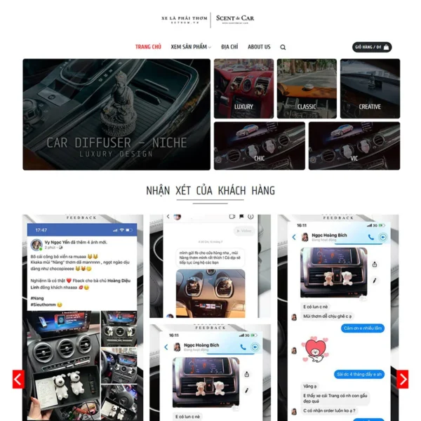 Website nước hoa cho xe hơi