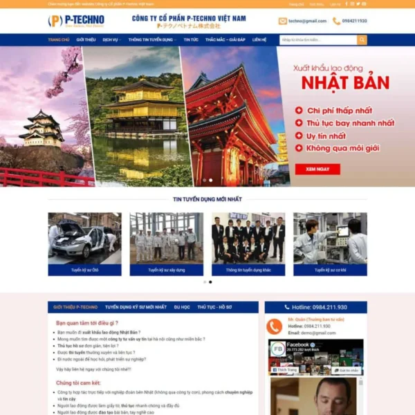 Website công ty xuất khẩu lao động 02