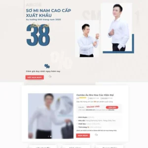 Website landing page bán áo sơ mi