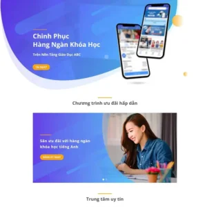 Website landing page giới thiệu ứng dụng giáo dục