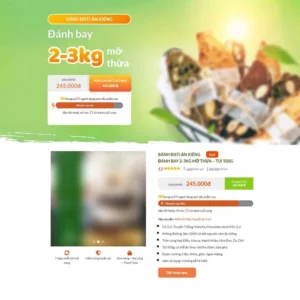 Website Landing page bánh giảm cân