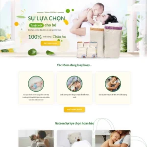 Website landing page bỉm cho bé