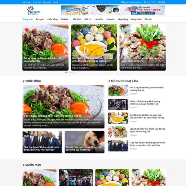 Website blog, tin tức du lịch