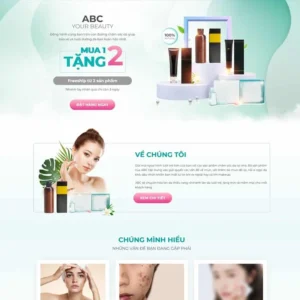 Website Landing page mỹ phẩm