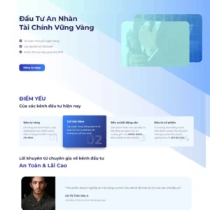 Website landing page đầu tư trái phiếu tài chính
